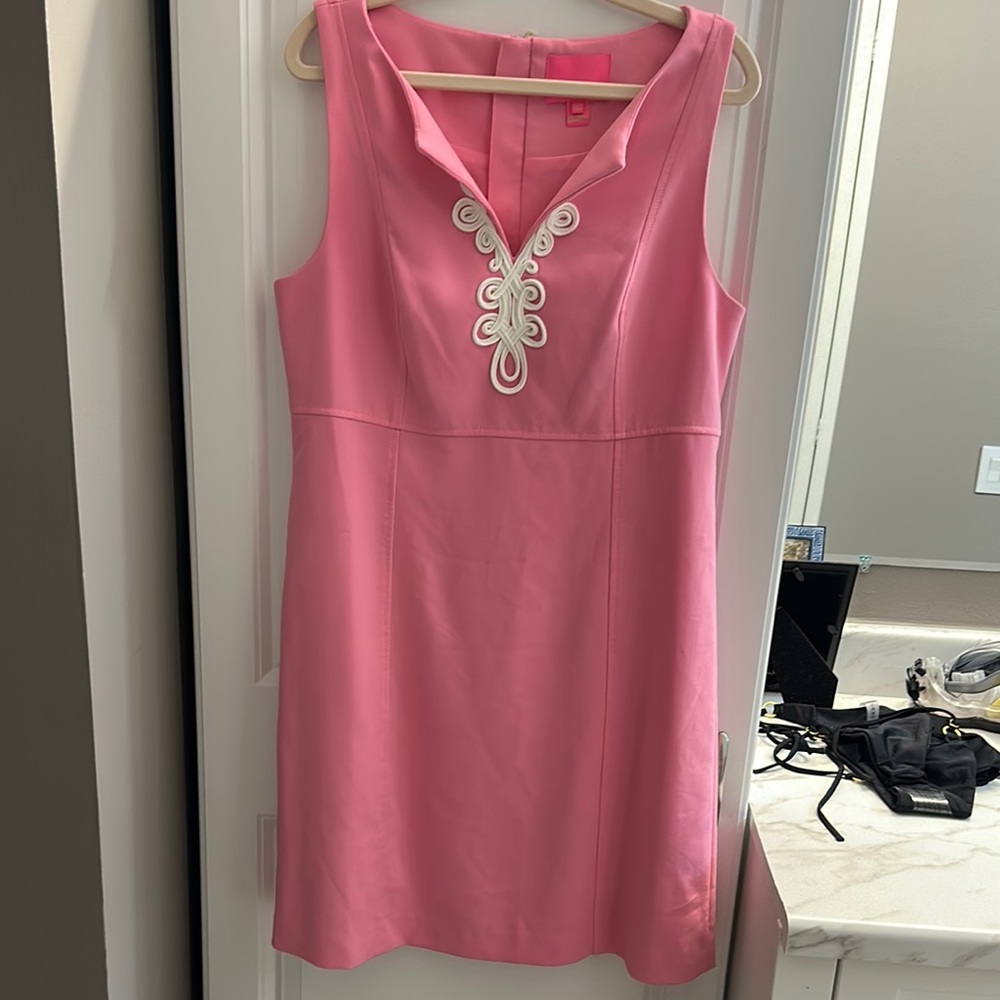 Lilly Pulitzer Pink Embellished Sheath Mini Dress